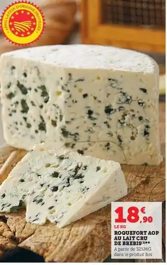 U Express Roquefort aop au lait cru de brebis offre