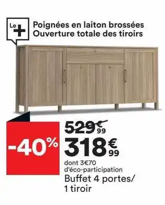 BUT Buffet 4 portes - 1 tiroir offre