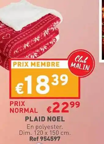 Trafic Plaid noël offre