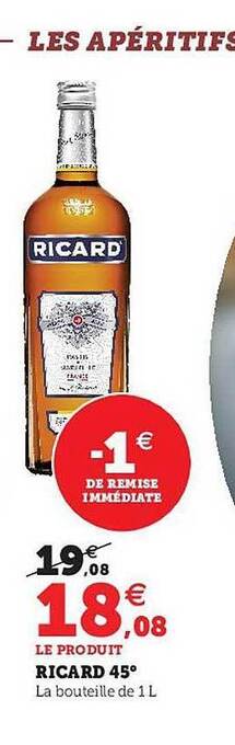 U Express Ricard 45° offre