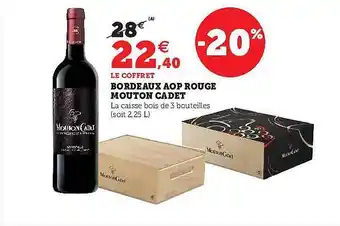 U Express Bordeaux aop rouge mouton cadet offre