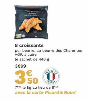 Picard 8 croissants offre