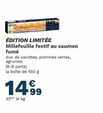 Picard Millefeuille festif au saumon fumé offre