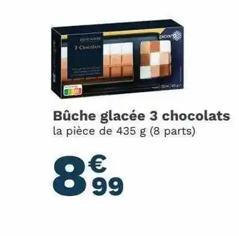 Picard Bûche glacée 3 chocolats offre