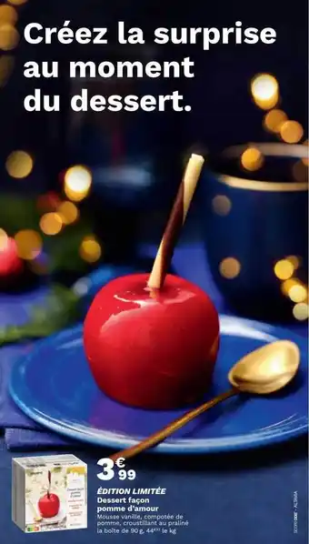 Picard Dessert façon pomme d'amour offre