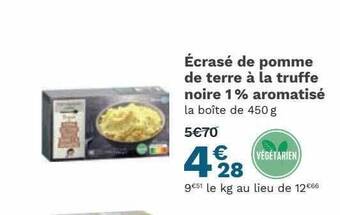 Picard Écrasé de pomme de terre à la truffe noire 1% aromatisé offre