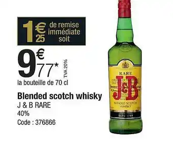 Blended scotch whisky j&b rare 40%