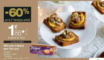 Mini-pain d'épices pour foie gras