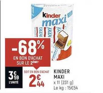 Casino Shop Kinder maxi offre