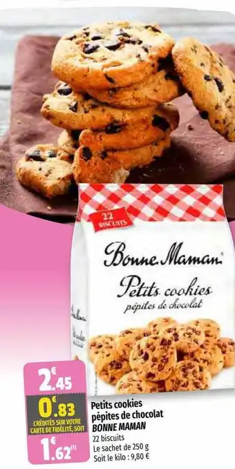 Coccinelle Express Bonne maman petits cookies pépites de chocolat offre