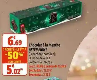 Coccinelle Express Chocolat à la menthe after eight offre