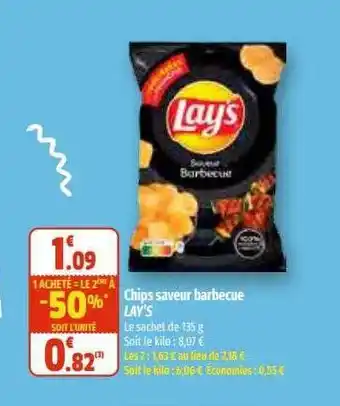 Coccinelle Express Chips saveur barbecue lay's offre