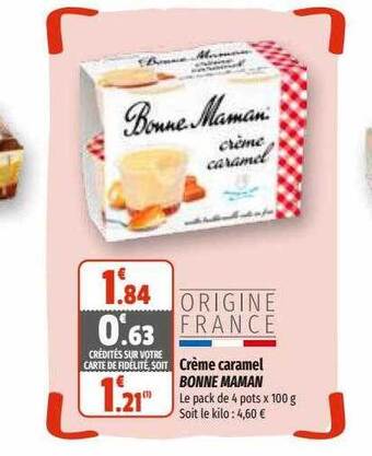 Coccinelle Express Crème caramel bonne maman offre