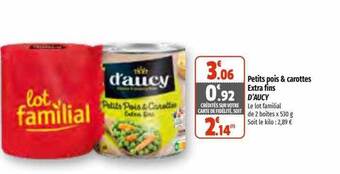 Coccinelle Supermarché Petits pois & carottes extra fins d'aucy offre