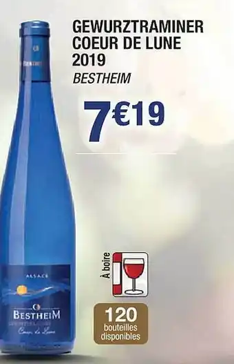 Cora x Carrefour Gewurztraminer cœur de lune 2019 bestheim offre