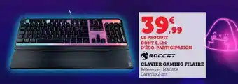 Hyper U Clavier gaming filaire offre