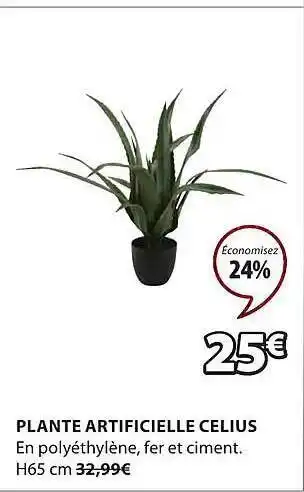 JYSK Plante artificielle celius offre