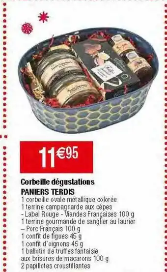 Migros Corbeille dégustations paniers terdis offre