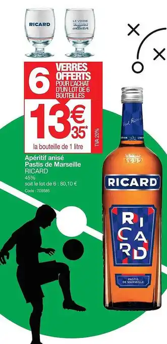 Promocash Apéritif anisé pastis de marseille ricard offre