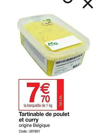 Promocash Tartinable de poulet et curry offre