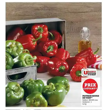 Super U Poivron rouge ou vert offre