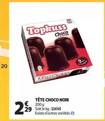 Auchan Tête choco noir offre