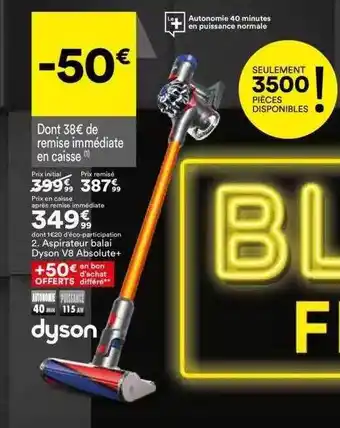Aspirateur balai dyson v8 absolute+