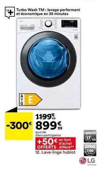 BUT Lave-linge hublot lg offre