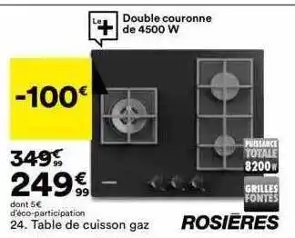 BUT Table de cuisson gaz rosières offre