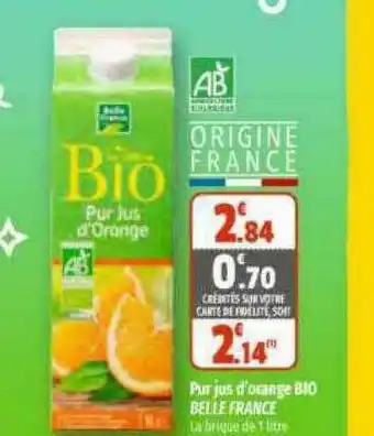 Coccimarket Pur jus d'orange bio belle france offre