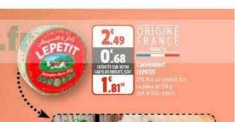 Coccimarket Camembert lepetit offre