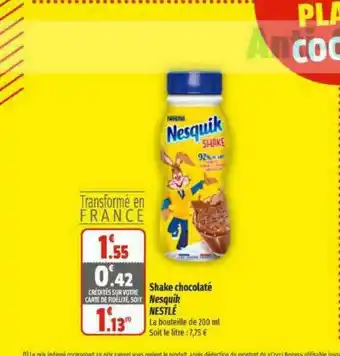 Coccimarket Shake chocolaté nesquik nestlé offre