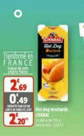 Coccimarket Hot dog moutarde charal offre