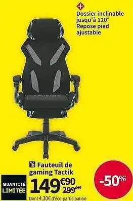 Fauteuil de gaming tactik