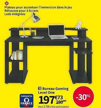 Conforama Bureau gaming level one offre