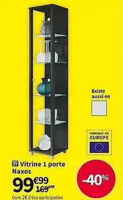 Conforama Vitrine 1 porte naxos offre