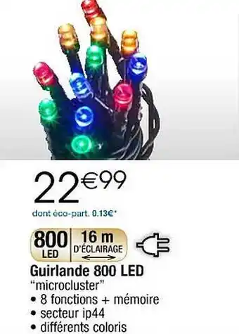 Cora x Carrefour Guirlande 800 led offre