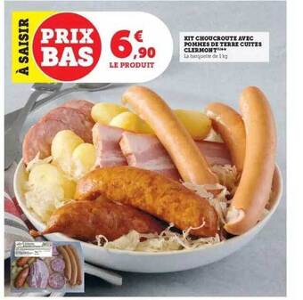 Hyper U Kit choucroute avec pommes de terre cuites clermont offre