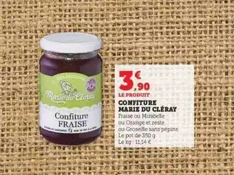 Hyper U Confiture marie du cléray offre