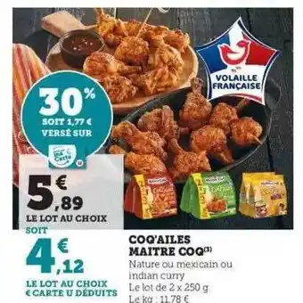 Hyper U Coq'ailes maître coq offre