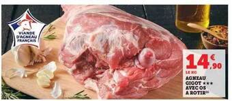 Hyper U Agneau gigot*** avec os à rôtir offre