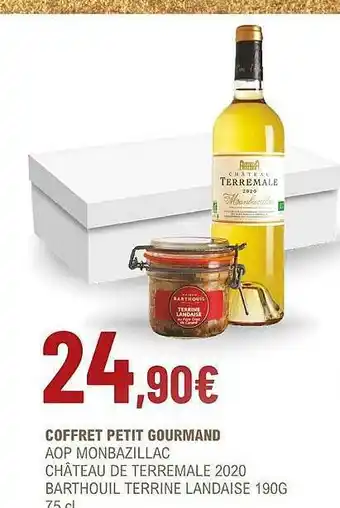 Coffret petit gourmand aop monbazillac chĂąteau de terremale 2020 barthouil terrine landaise