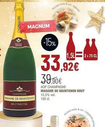 La Vignery Aop champagne madame de maintenon brut 12,5% vol. offre