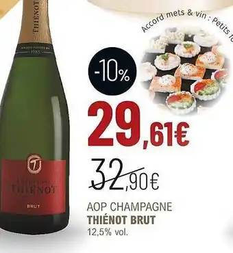 La Vignery Aop champagne thiénot brut 12,5% vol. offre