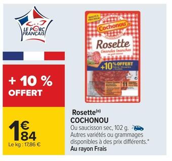 Carrefour Cochonou rosette offre