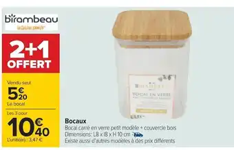 Carrefour Birambeau bocaux offre