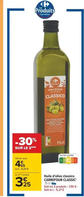 Carrefour Carrefour classic huile d'olive classico offre