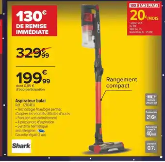 Carrefour Aspirateur balai offre