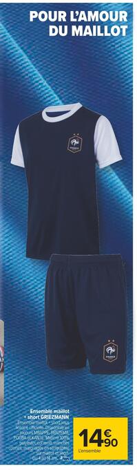 Carrefour Ensemble maillot + short griezmann offre
