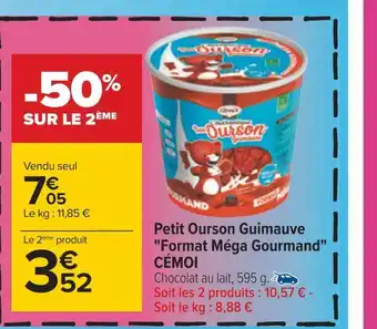 Carrefour Cémoi petit ourson guimauve format méga gourmand offre